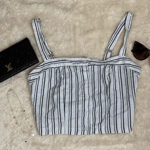 Brandy Melville Blue and White Astrid tank